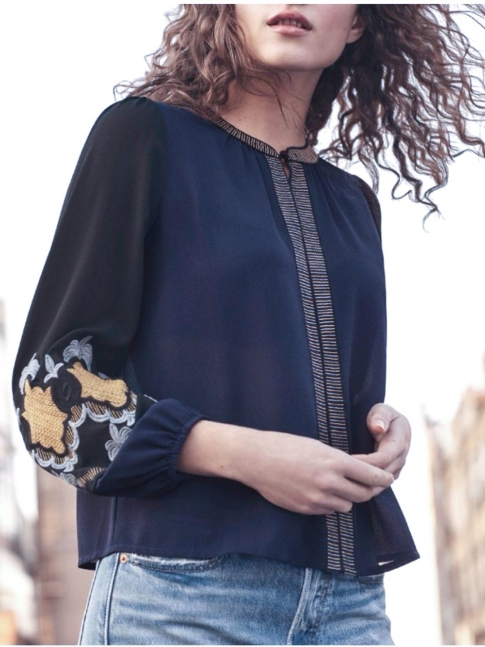 Anthropologie Vanessa & Virginia Lucania Peasant Blouse